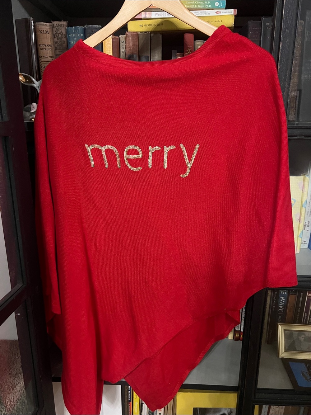 Hallmark Red 'Merry' Holiday Cape